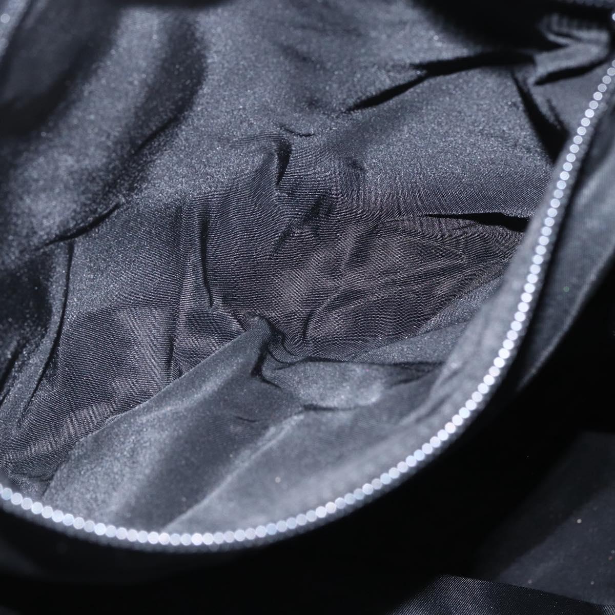 PRADA Tote Bag Nylon Leather Black Auth 156859