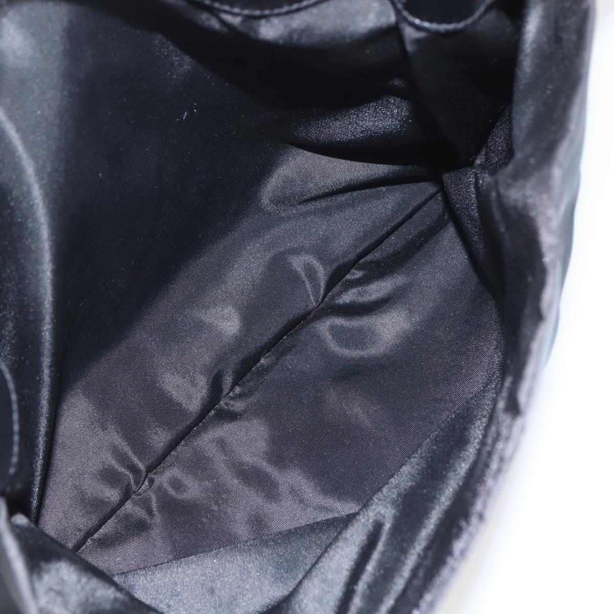 PRADA Tote Bag Nylon Leather Black Auth 156859