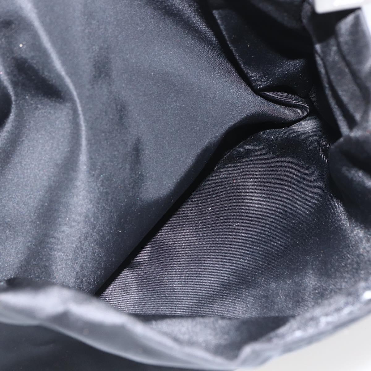 PRADA Tote Bag Nylon Leather Black Auth 156859