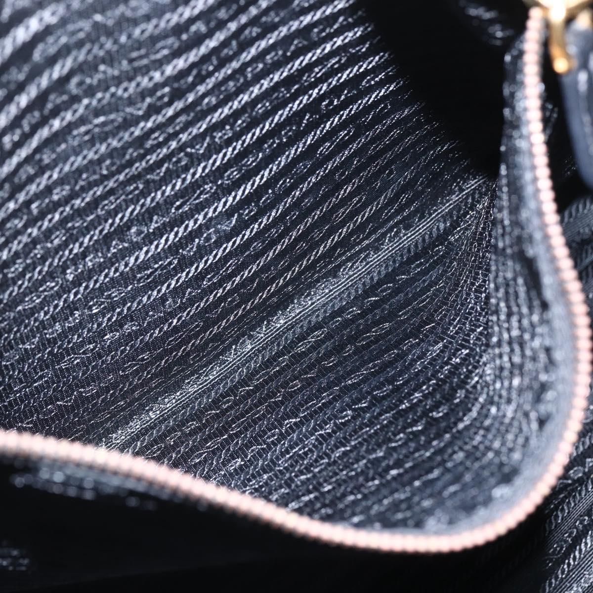 PRADA Tote Bag Nylon Black Gold Auth 156867V