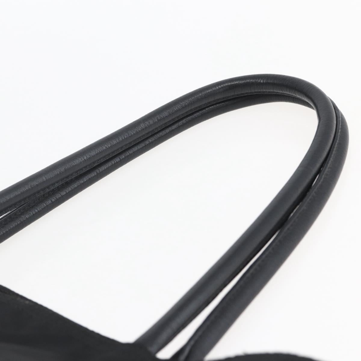 PRADA Tote Bag Nylon Black Gold Auth 156867V