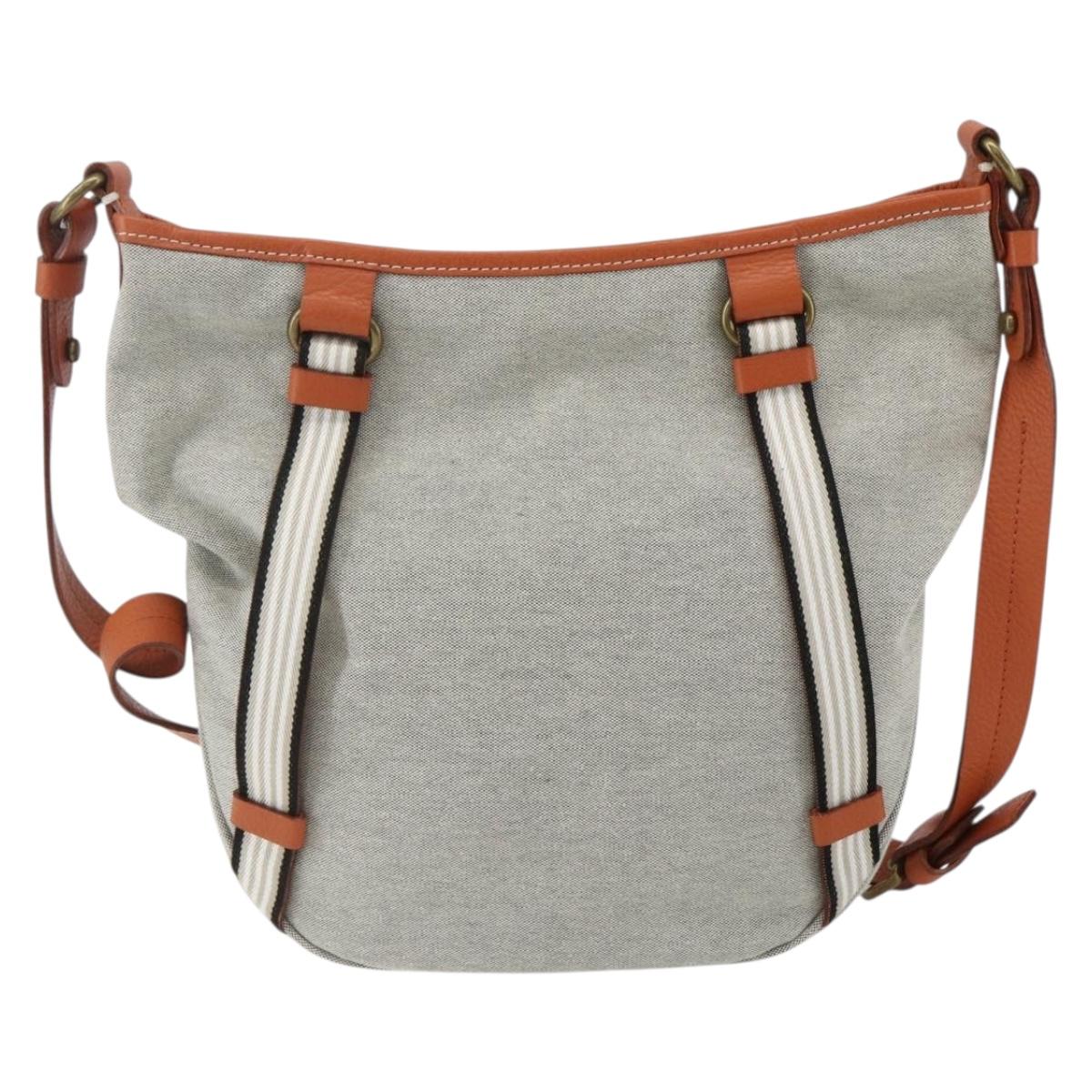 BURBERRY Blue Label Shoulder Bag Canvas Beige Auth 156877