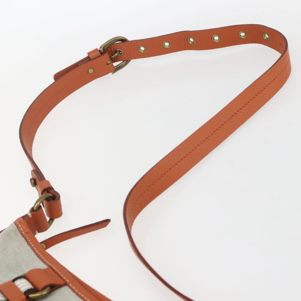 BURBERRY Blue Label Shoulder Bag Canvas Beige Auth 156877