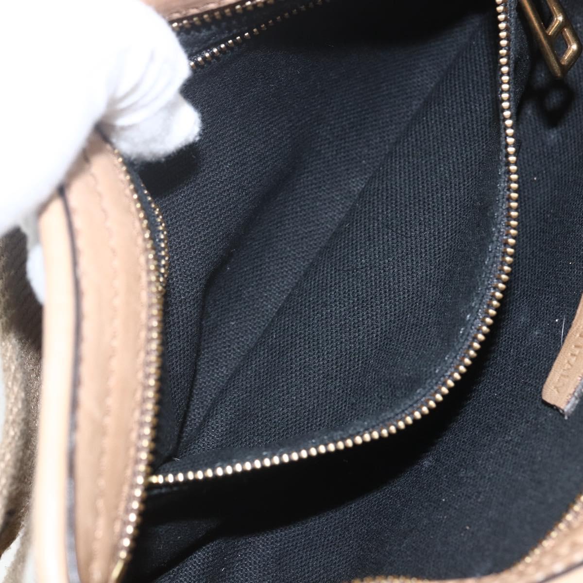 BURBERRY Nova Check Shoulder Bag Canvas Beige Gold Auth 156881V