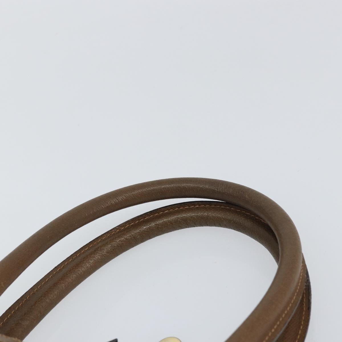 GUCCI GG Plus Supreme Boston Bag PVC Beige Gold Auth 156884