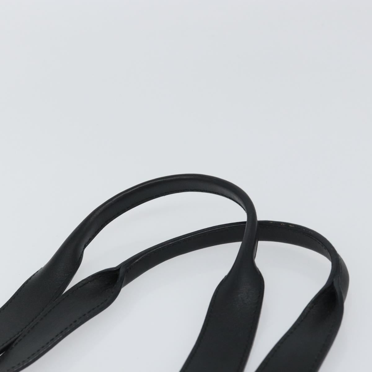 GUCCI Tote Bag Canvas Leather Black Auth 156891