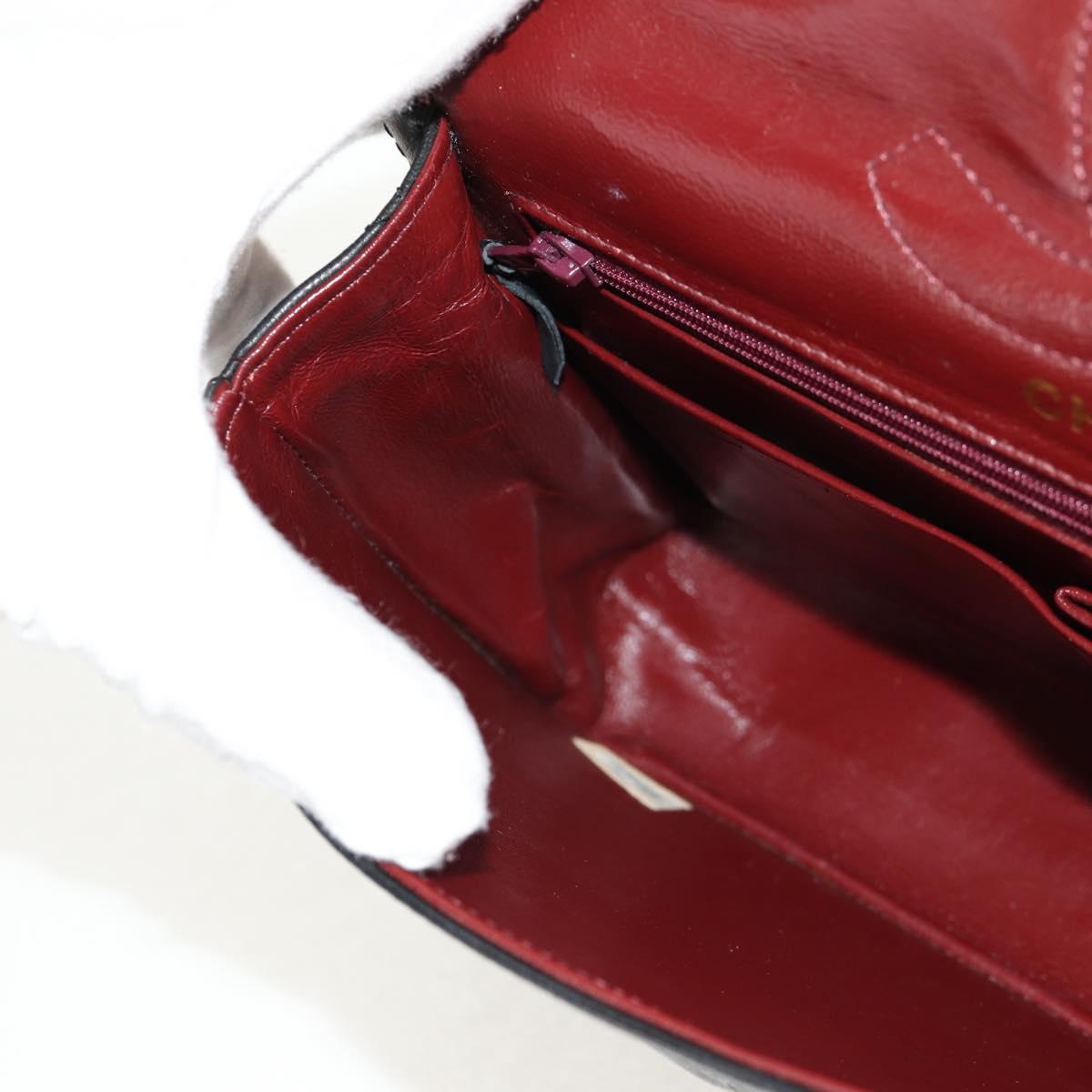 CHANEL Matelasse Chain Paris Limited Bag Lamb Skin Black Gold CC Auth 156894A