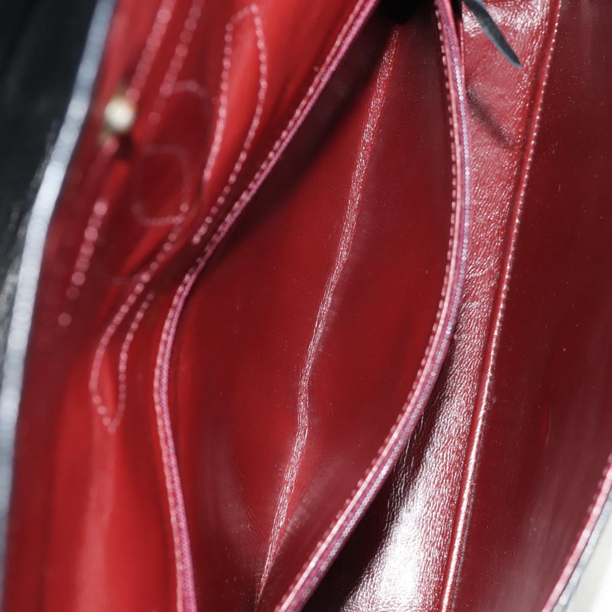 CHANEL Matelasse Chain Paris Limited Bag Lamb Skin Black Gold CC Auth 156894A