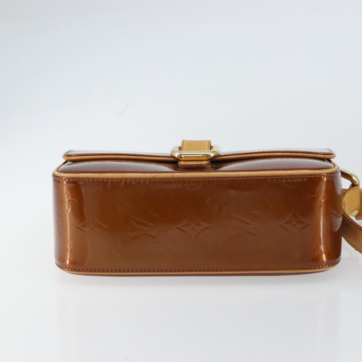 LOUIS VUITTON Monogram Vernis Christie GM Bag Bronze M91107 LV Auth 156898