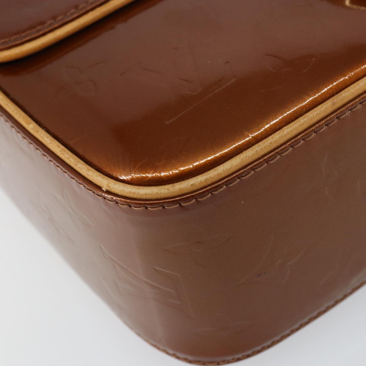 LOUIS VUITTON Monogram Vernis Christie GM Bag Bronze M91107 LV Auth 156898