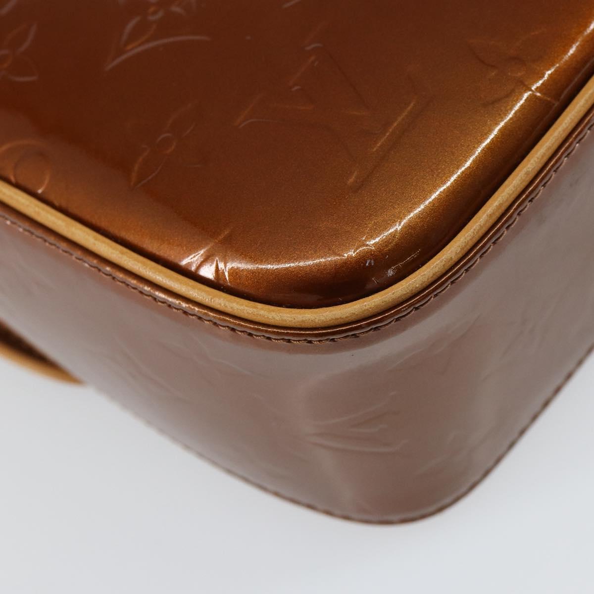 LOUIS VUITTON Monogram Vernis Christie GM Bag Bronze M91107 LV Auth 156898