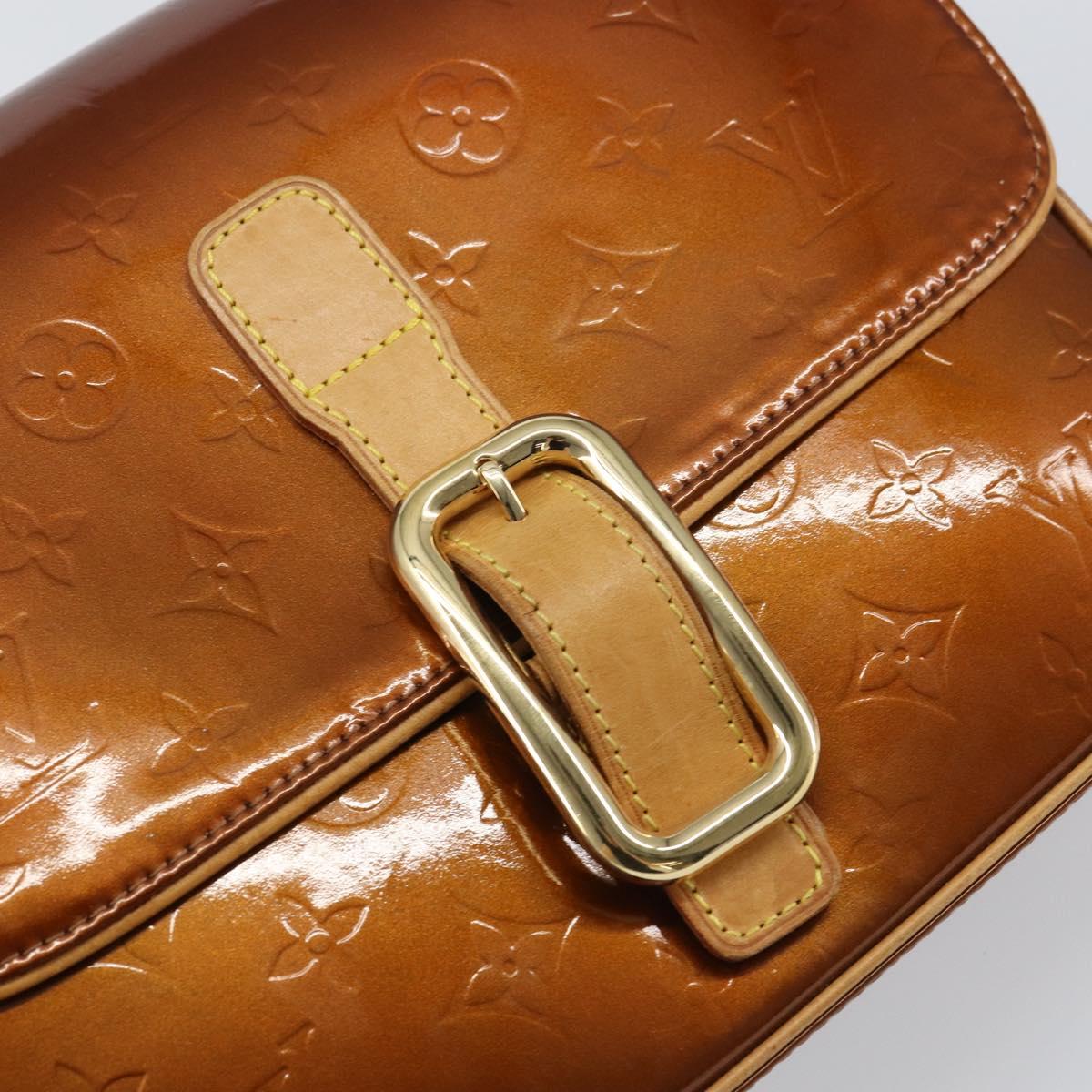 LOUIS VUITTON Monogram Vernis Christie GM Bag Bronze M91107 LV Auth 156898