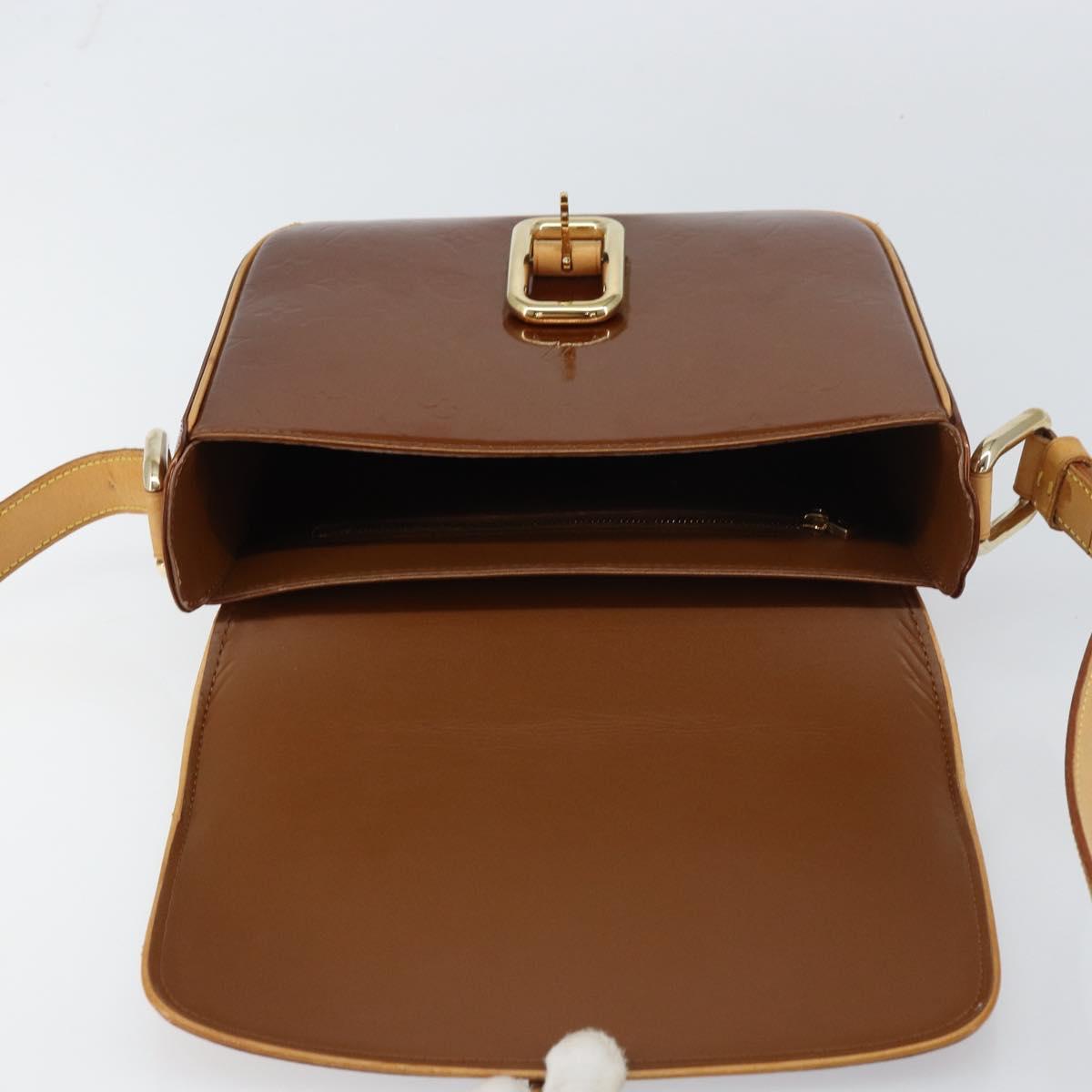 LOUIS VUITTON Monogram Vernis Christie GM Bag Bronze M91107 LV Auth 156898