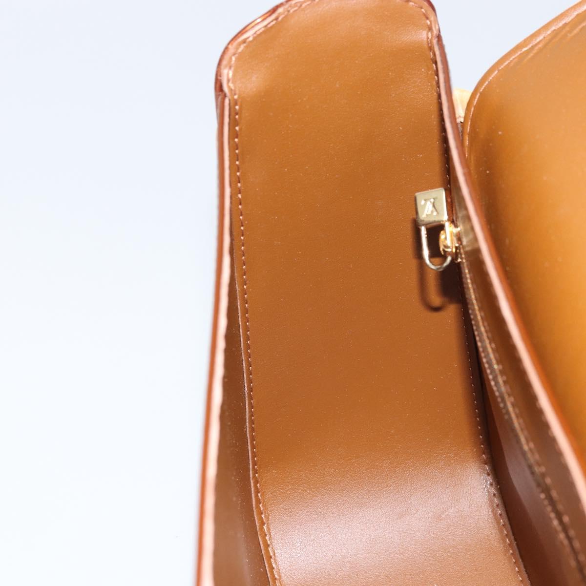 LOUIS VUITTON Monogram Vernis Christie GM Bag Bronze M91107 LV Auth 156898