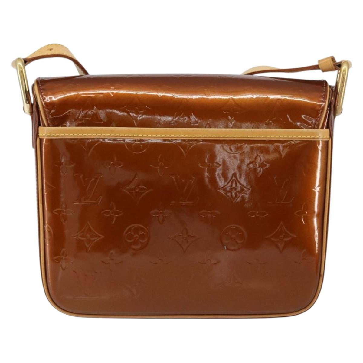 LOUIS VUITTON Monogram Vernis Christie GM Bag Bronze M91107 LV Auth 156898
