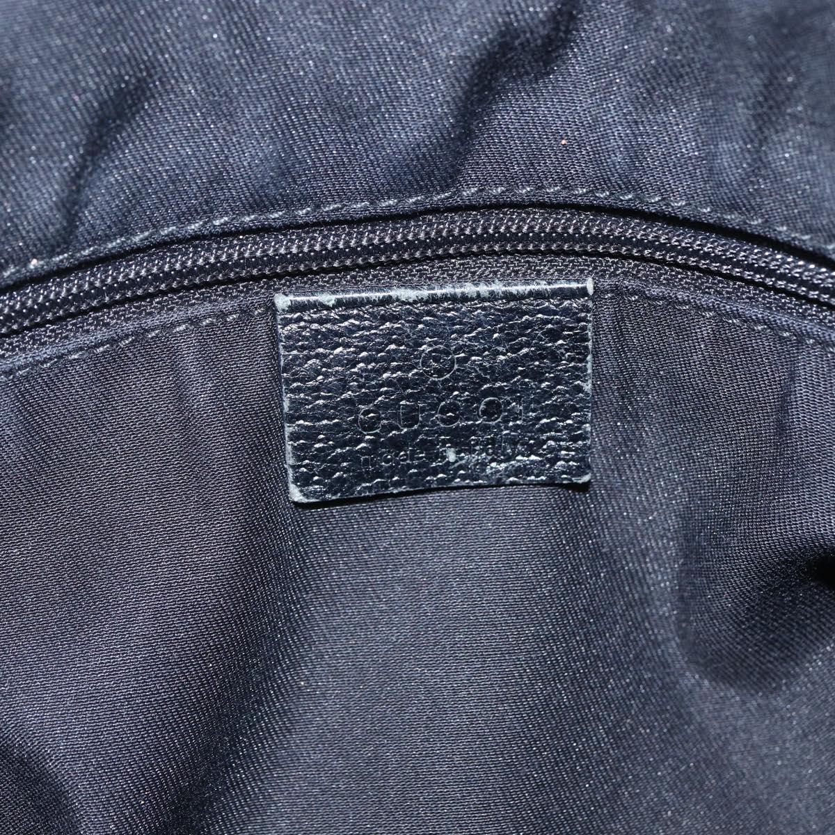 GUCCI GG Canvas Tote Bag Black Silver 121023 Auth 156903