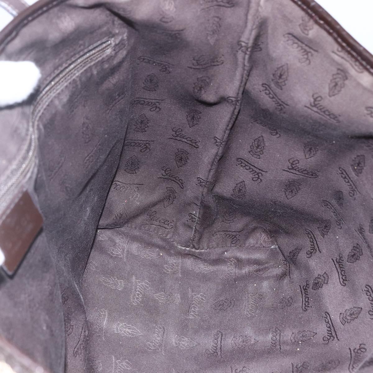 GUCCI GG Canvas Web Sherry Line Tote Bag Beige Red 211971 Auth 156906