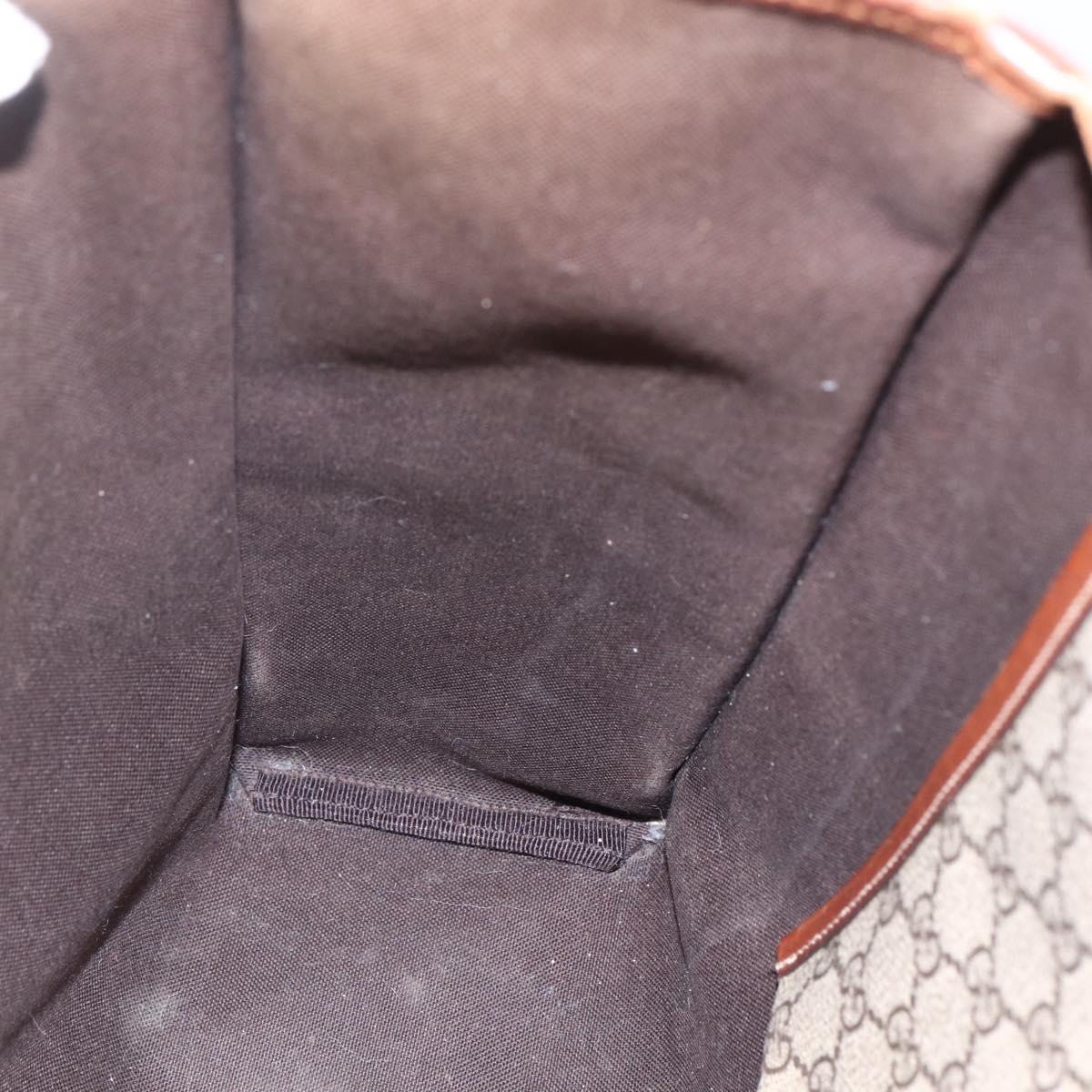 GUCCI GG Supreme Web Sherry Line Tote Bag PVC Beige Red 211135 Auth 156908