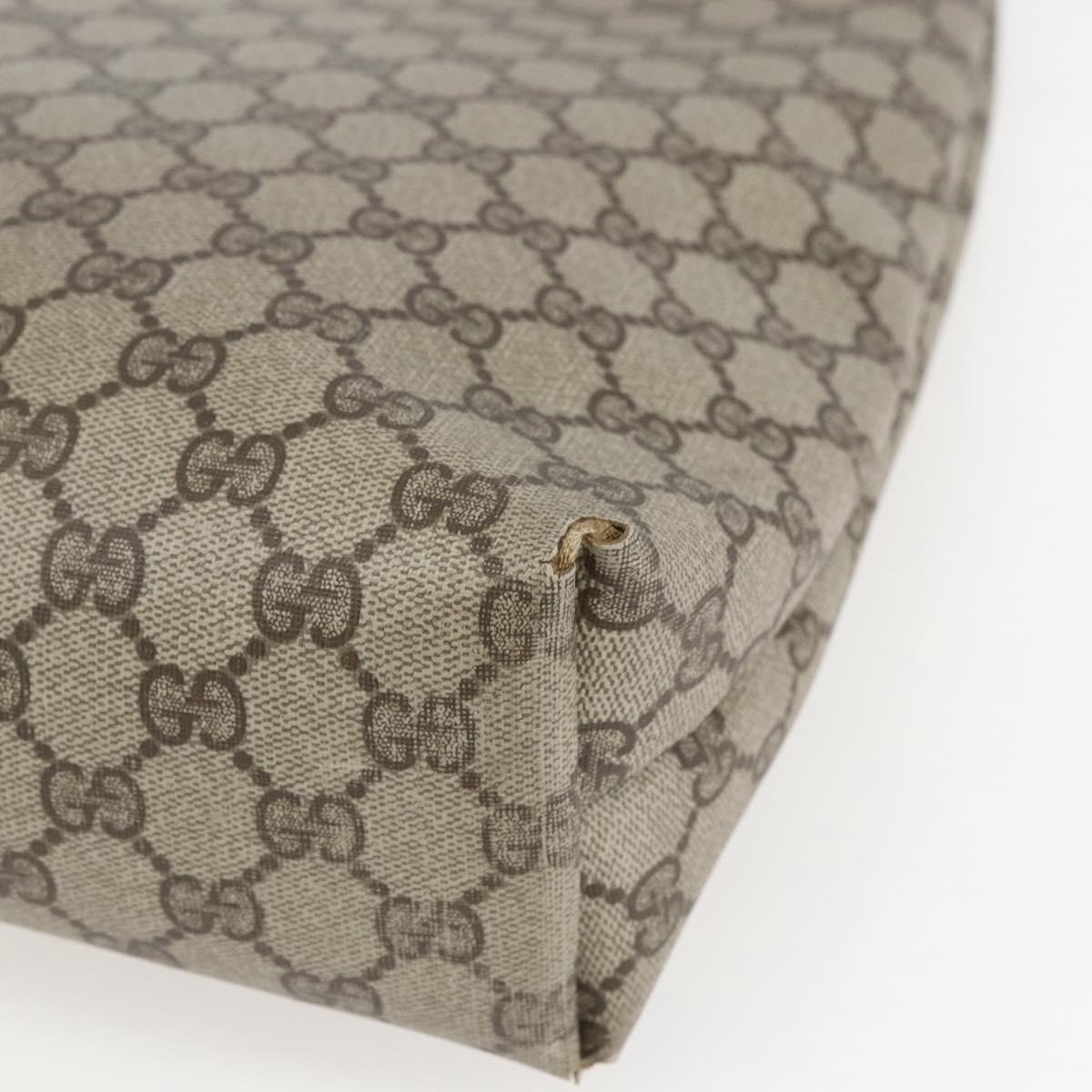 GUCCI GG Supreme Web Sherry Line Tote Bag PVC Beige Red 39 02 003 Auth 156910