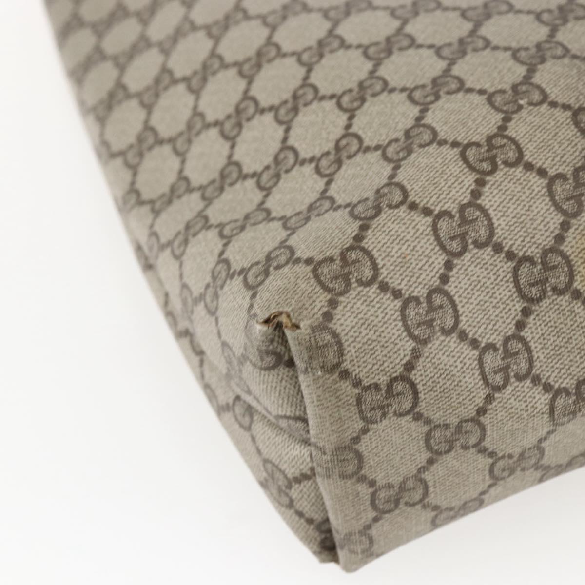 GUCCI GG Supreme Web Sherry Line Tote Bag PVC Beige Red 39 02 003 Auth 156910