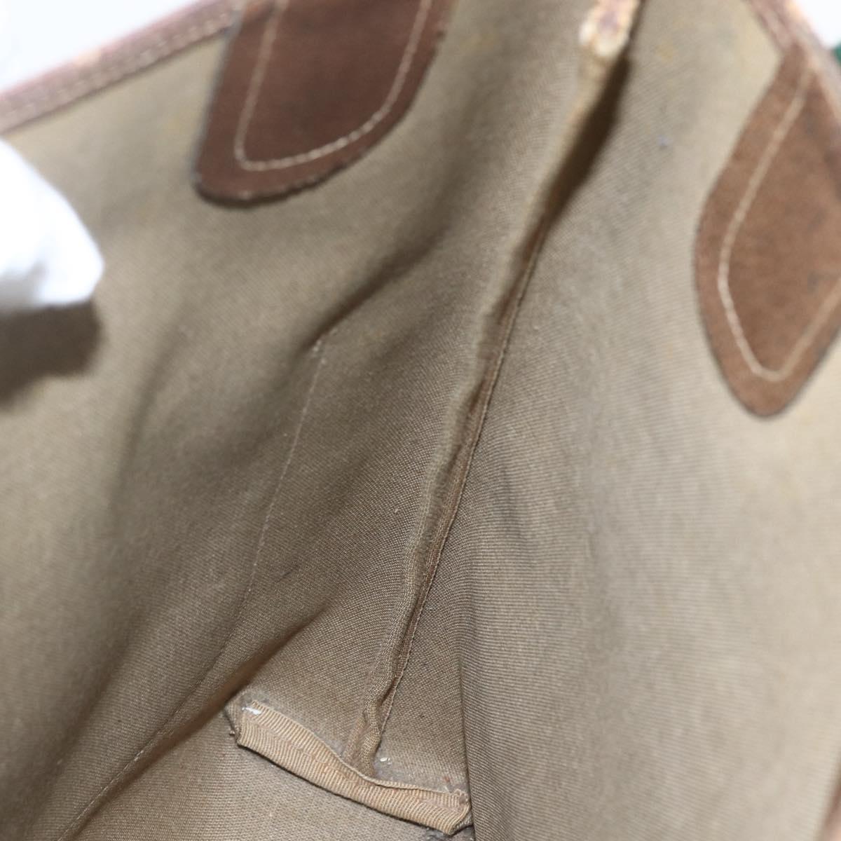 GUCCI GG Supreme Web Sherry Line Tote Bag PVC Beige Red 39 02 003 Auth 156910