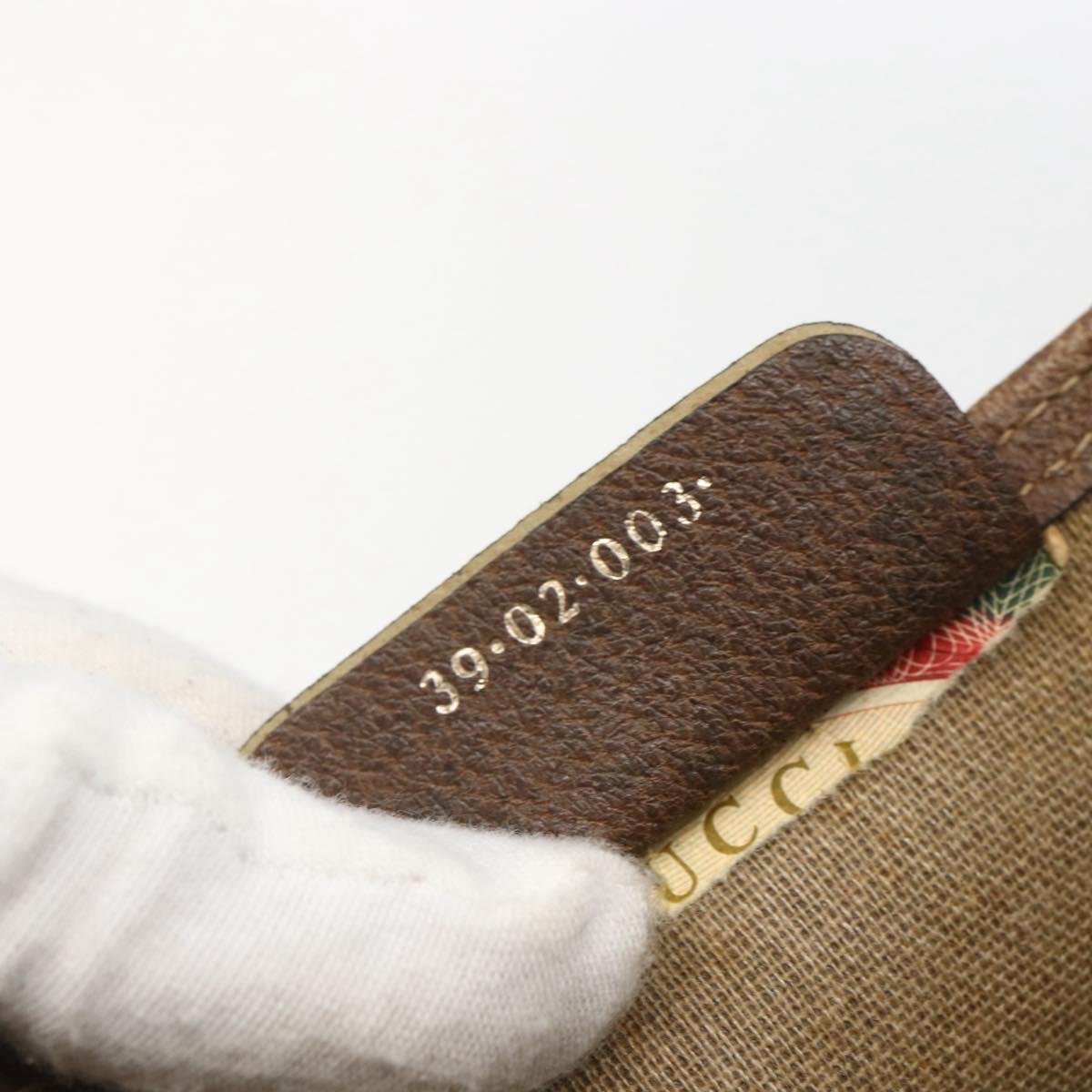 GUCCI GG Supreme Web Sherry Line Tote Bag PVC Beige Red 39 02 003 Auth 156910