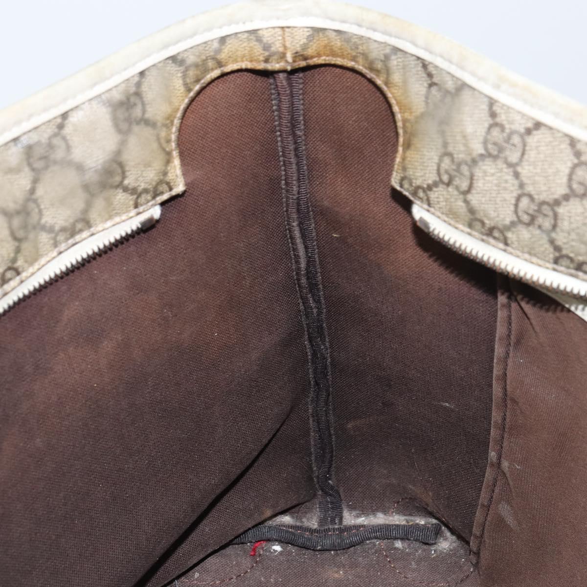 GUCCI GG Supreme Tote Bag PVC Beige 211137 Auth 156914