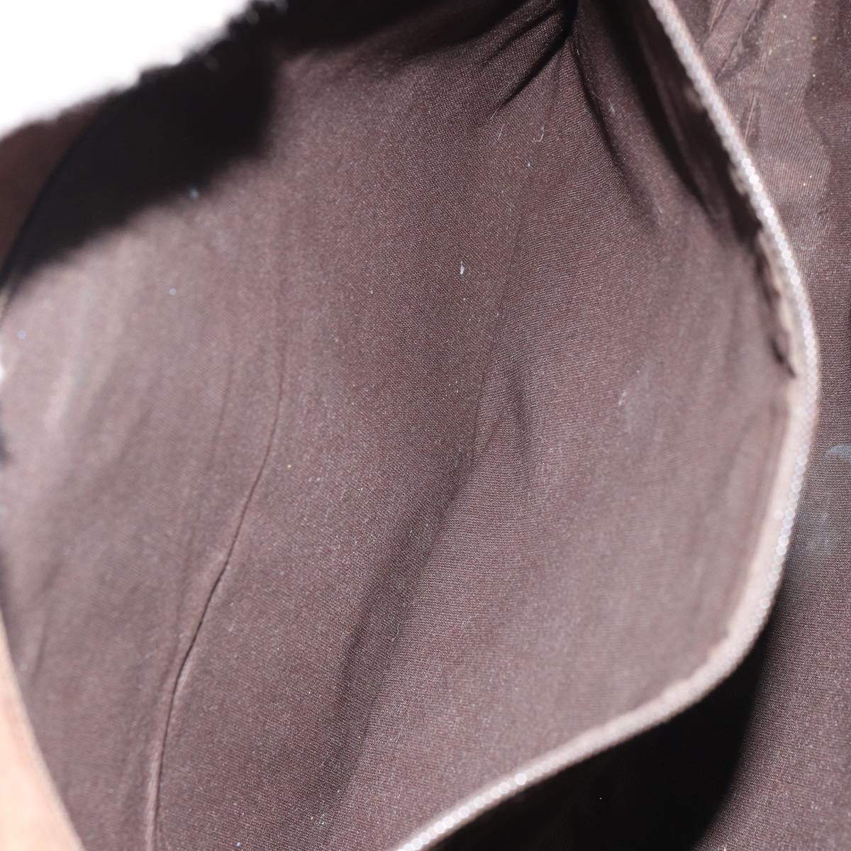 GUCCI GG Canvas Jackie Shoulder Bag Brown Silver 001 4075 1705 Auth 156916