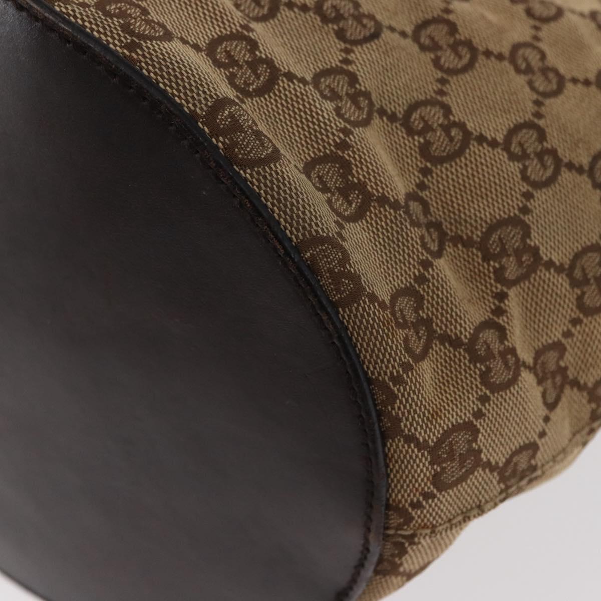 GUCCI GG Canvas Shoulder Bag Beige Silver 106240 Auth 156919