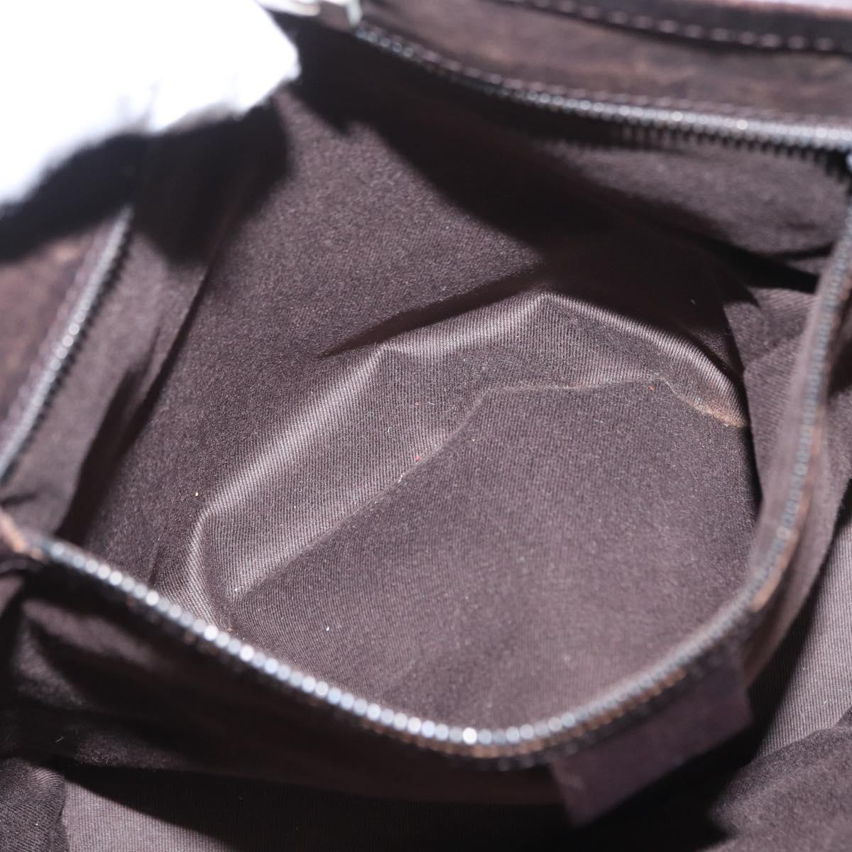 GUCCI GG Canvas Shoulder Bag Beige Silver 106240 Auth 156919