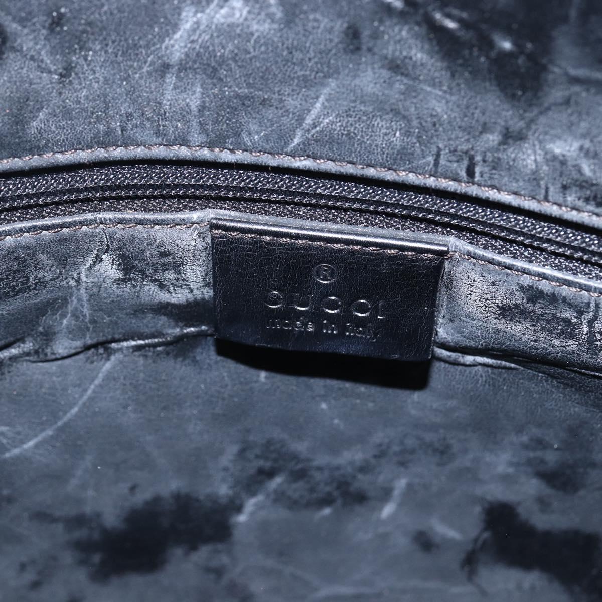 GUCCI GG Canvas Hand Bag Black Silver 002 1093 3444 Auth 156921