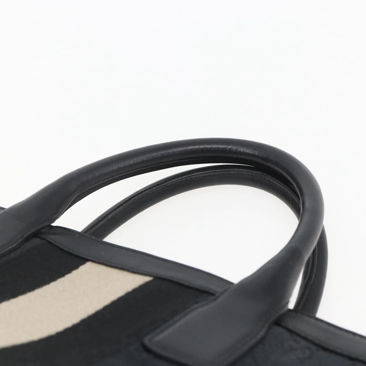 GUCCI GG Canvas Hand Bag Black Silver 002 1093 3444 Auth 156921