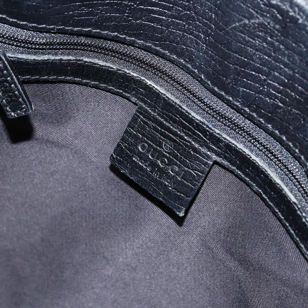 GUCCI GG Canvas Tote Bag Black Silver 107757 Auth 156922