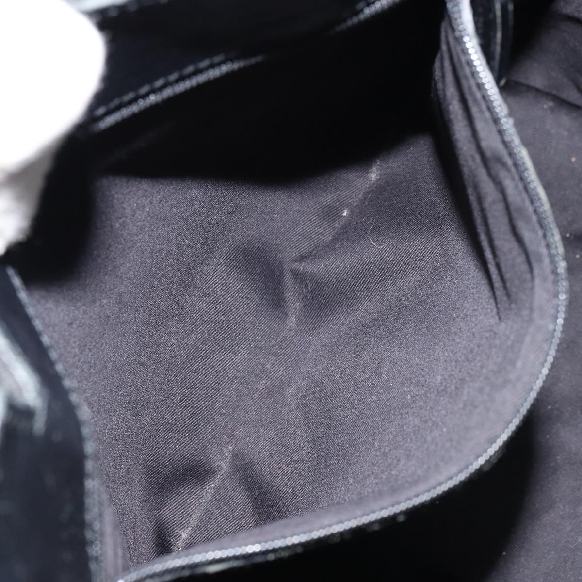 GUCCI GG Canvas Tote Bag Black Silver 107757 Auth 156922