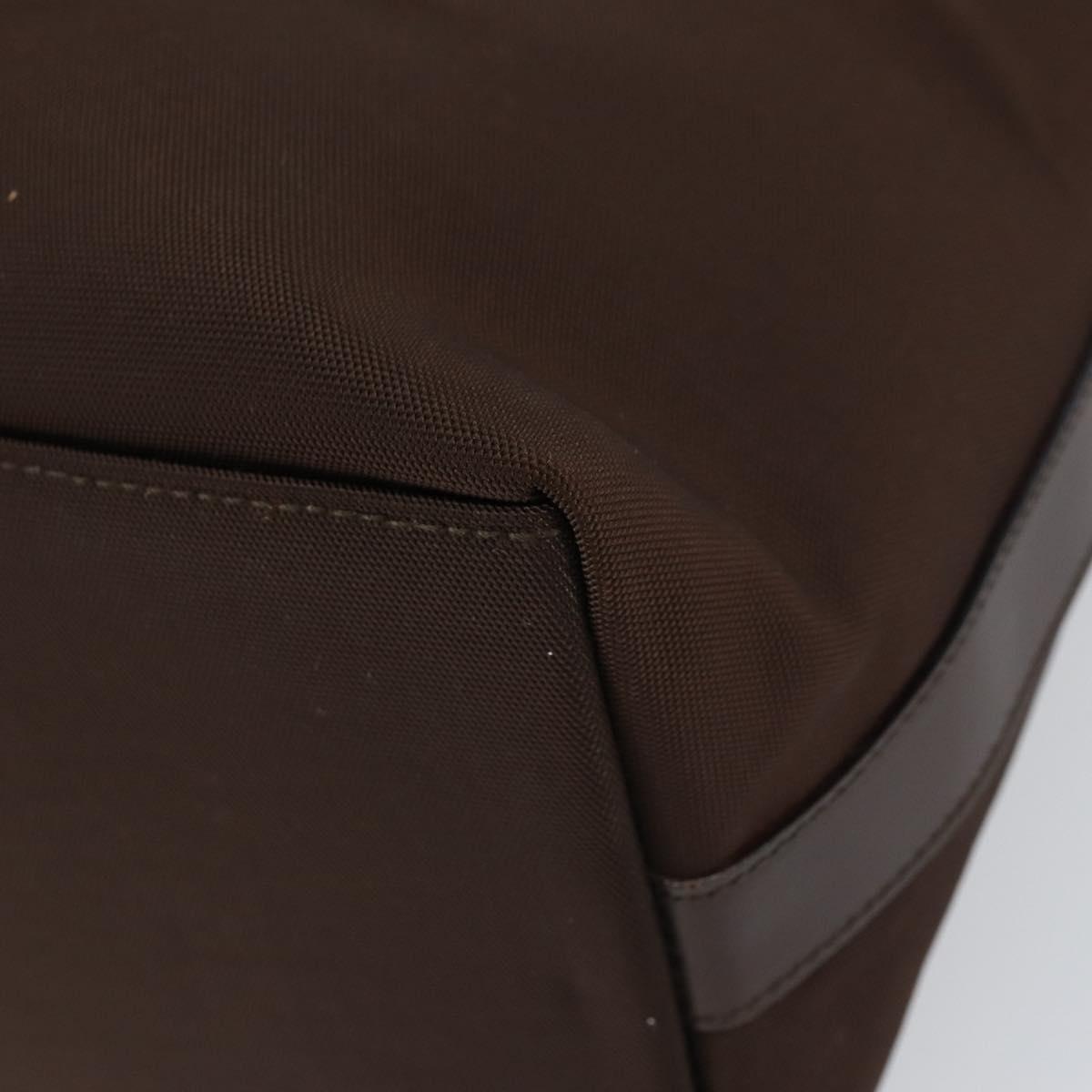 GUCCI Shoulder Bag Nylon Brown Silver 001 1955 3444 Auth 156923