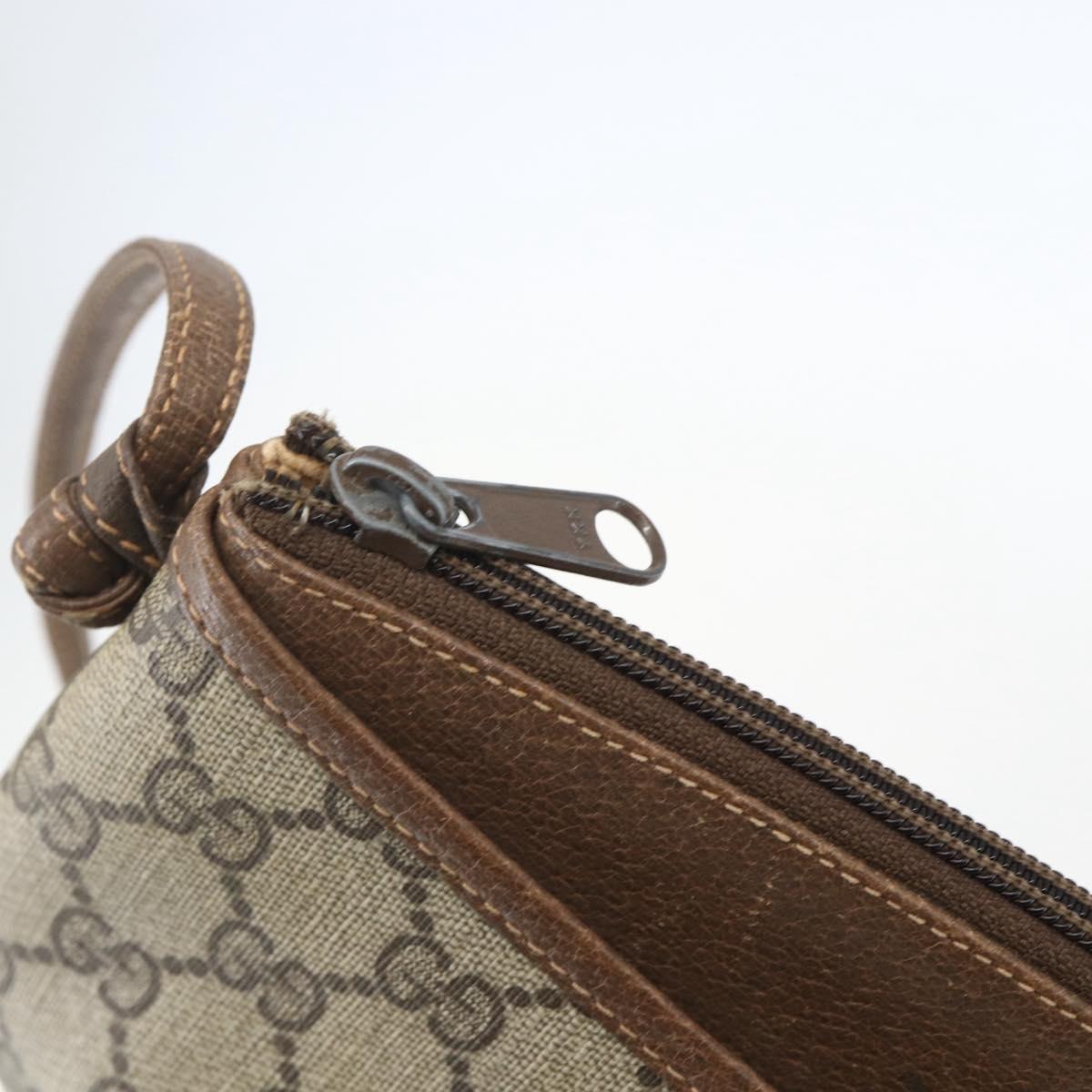 GUCCI GG Supreme Shoulder Bag PVC Beige 904 02 020 Auth 156924