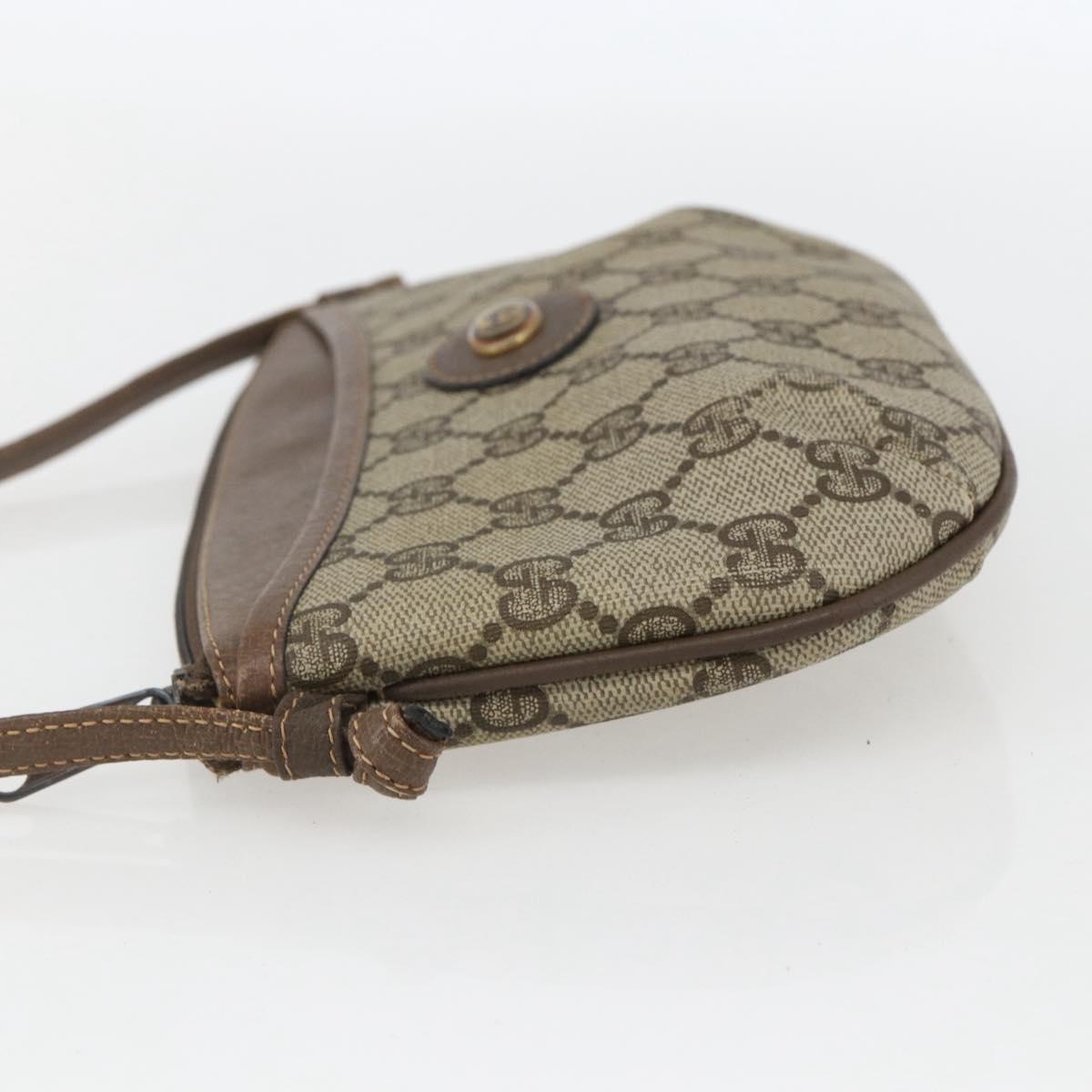 GUCCI GG Supreme Shoulder Bag PVC Beige 904 02 020 Auth 156924