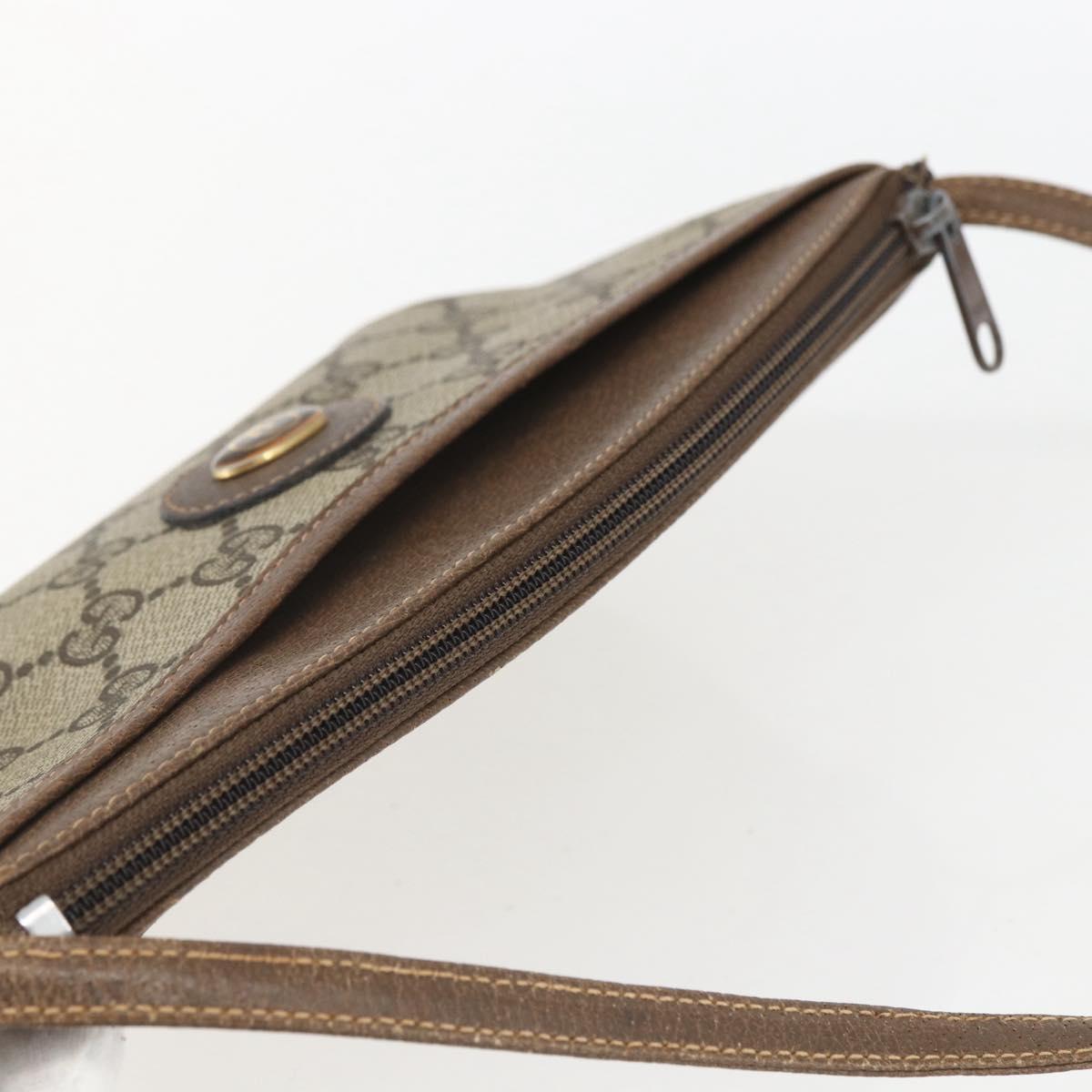 GUCCI GG Supreme Shoulder Bag PVC Beige 904 02 020 Auth 156924