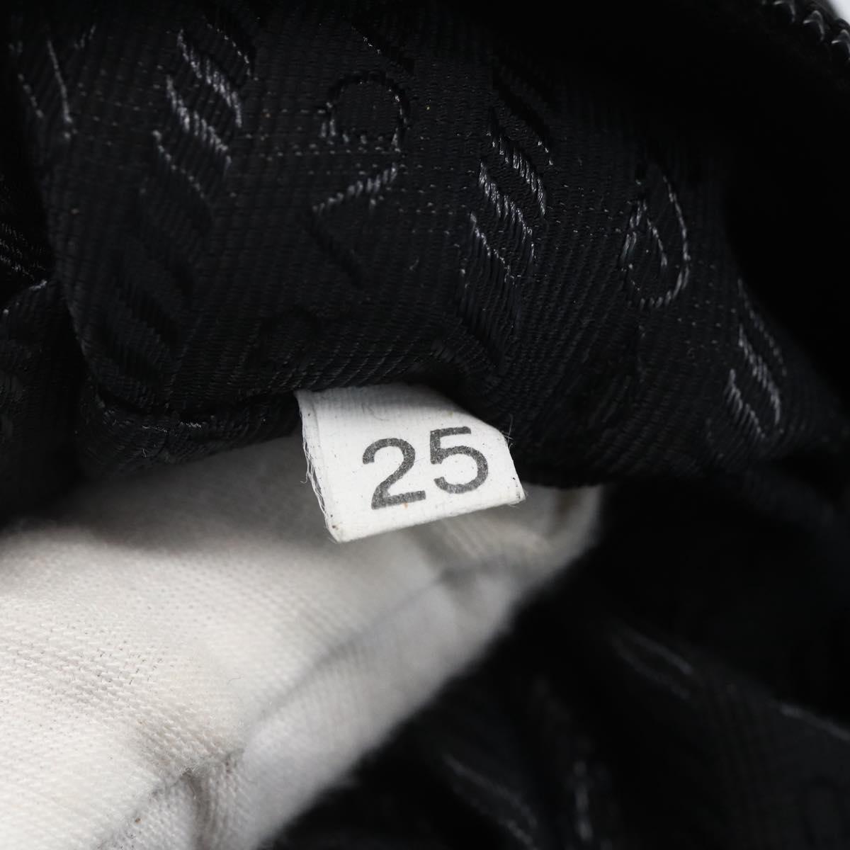 PRADA Tote Bag Nylon Black Silver Auth 156925