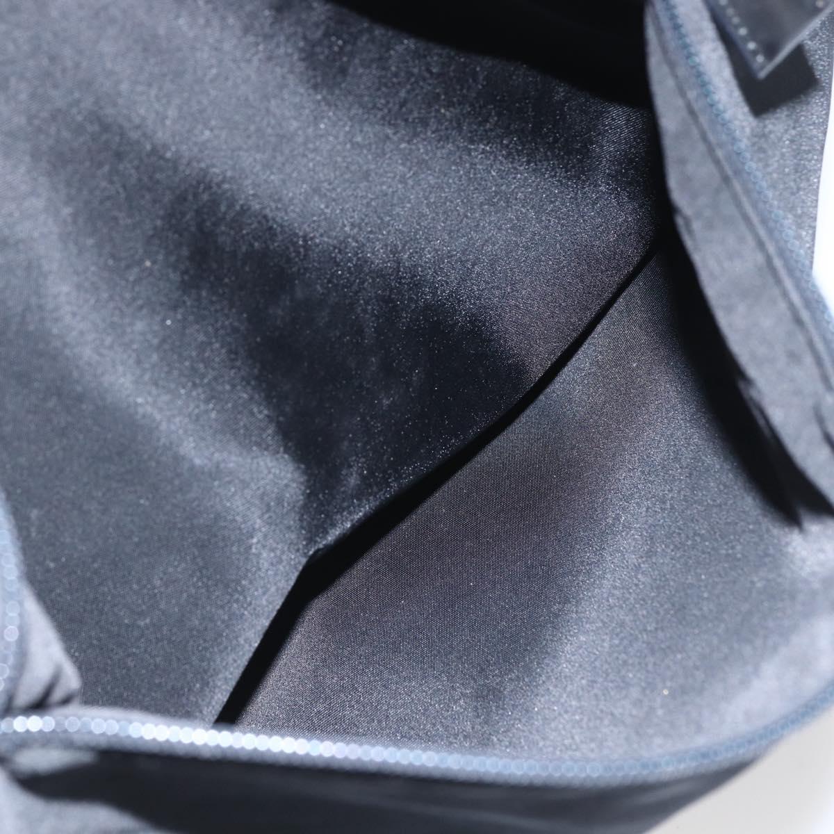 PRADA Tote Bag Nylon Black Silver Auth 156925