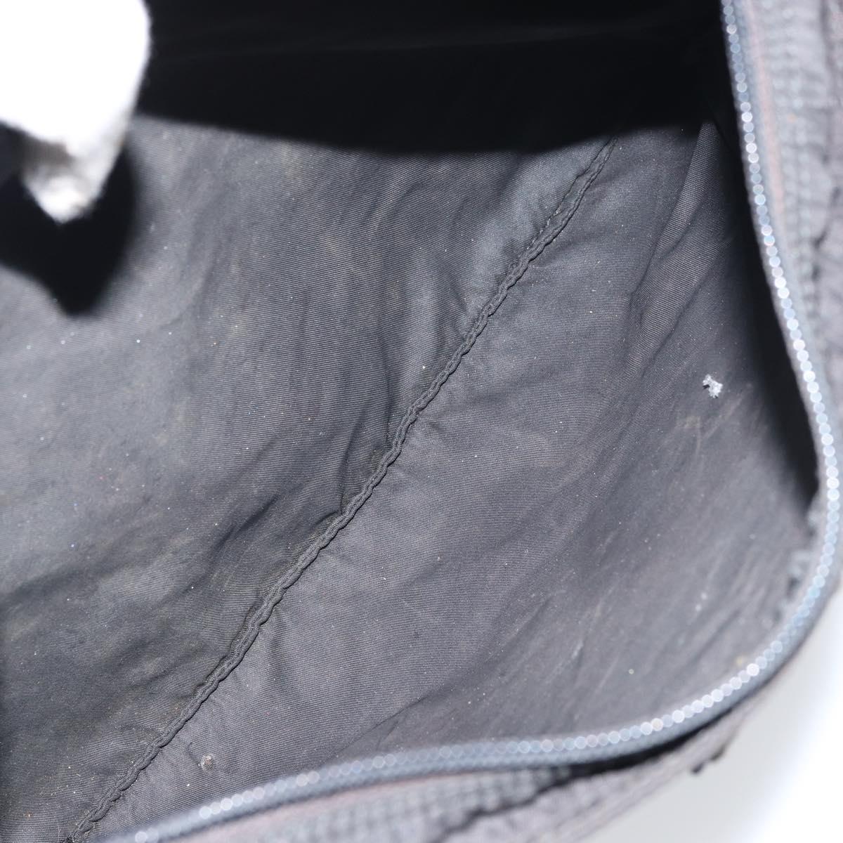 PRADA Shoulder Bag Nylon Black Silver Auth 156927