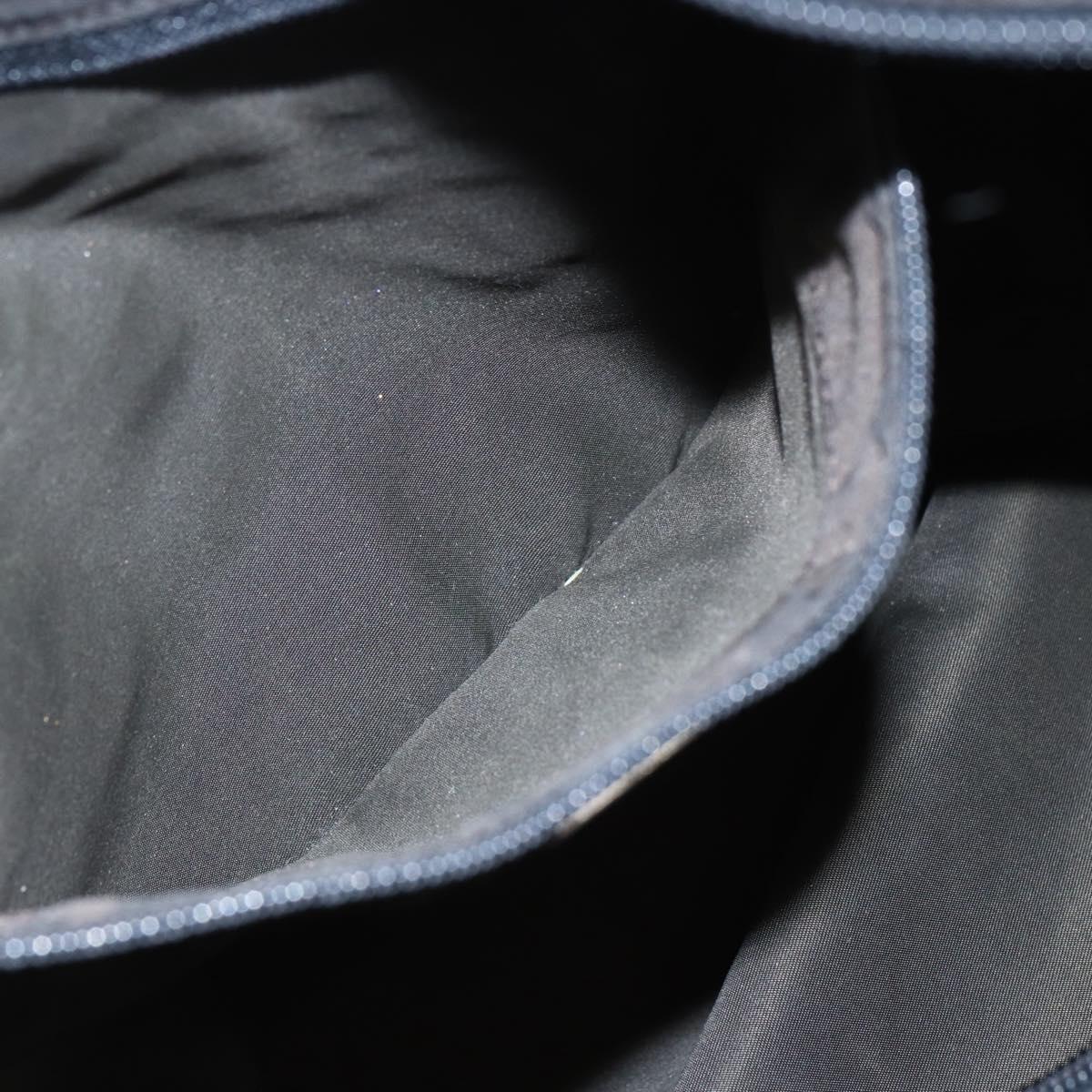 PRADA Tote Bag Nylon Khaki Silver Auth 156947