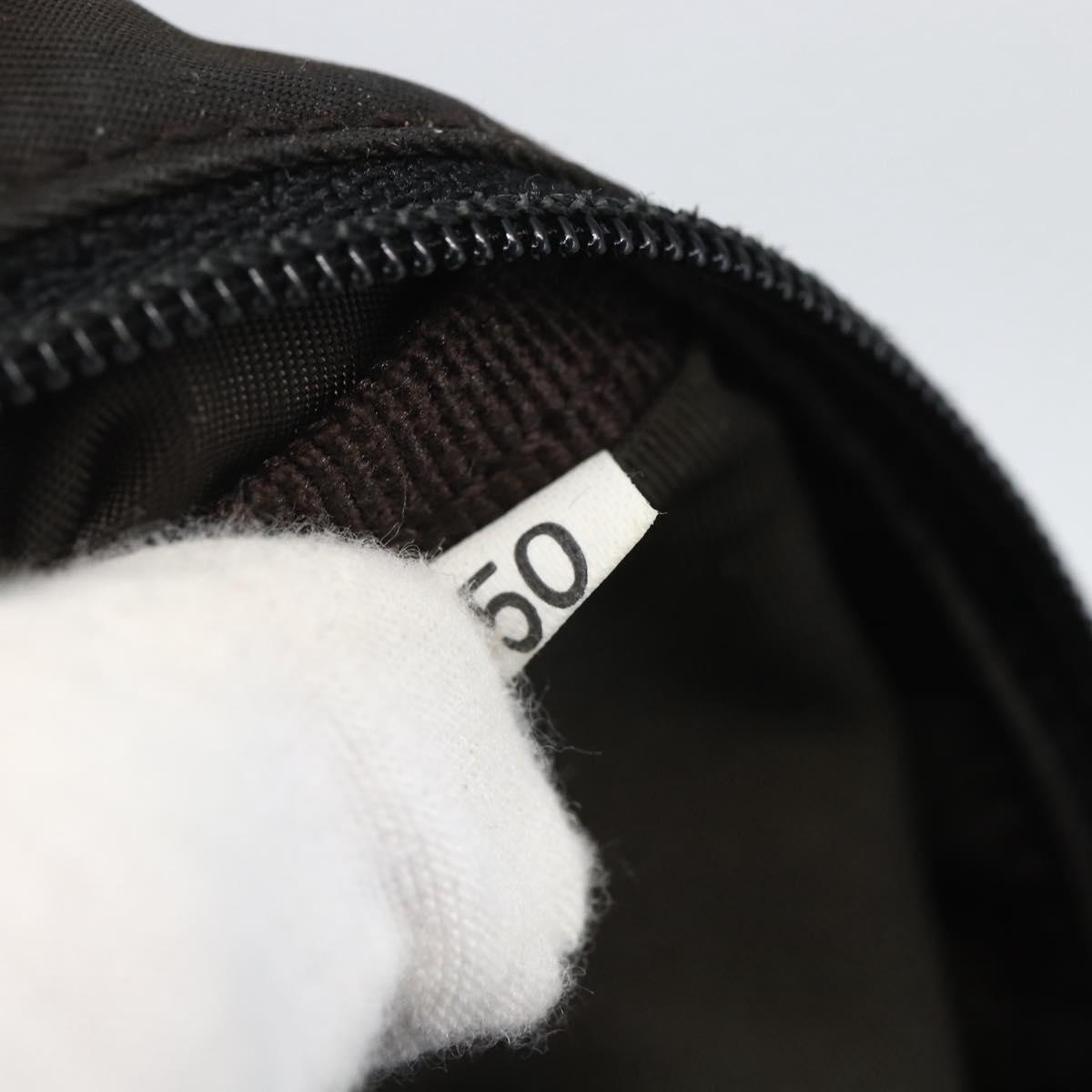 PRADA Tote Bag Nylon Khaki Silver Auth 156947