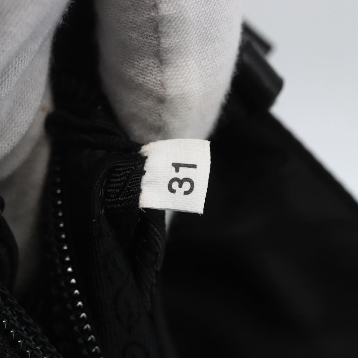 PRADA Shoulder Bag Nylon Black Silver Auth 156948