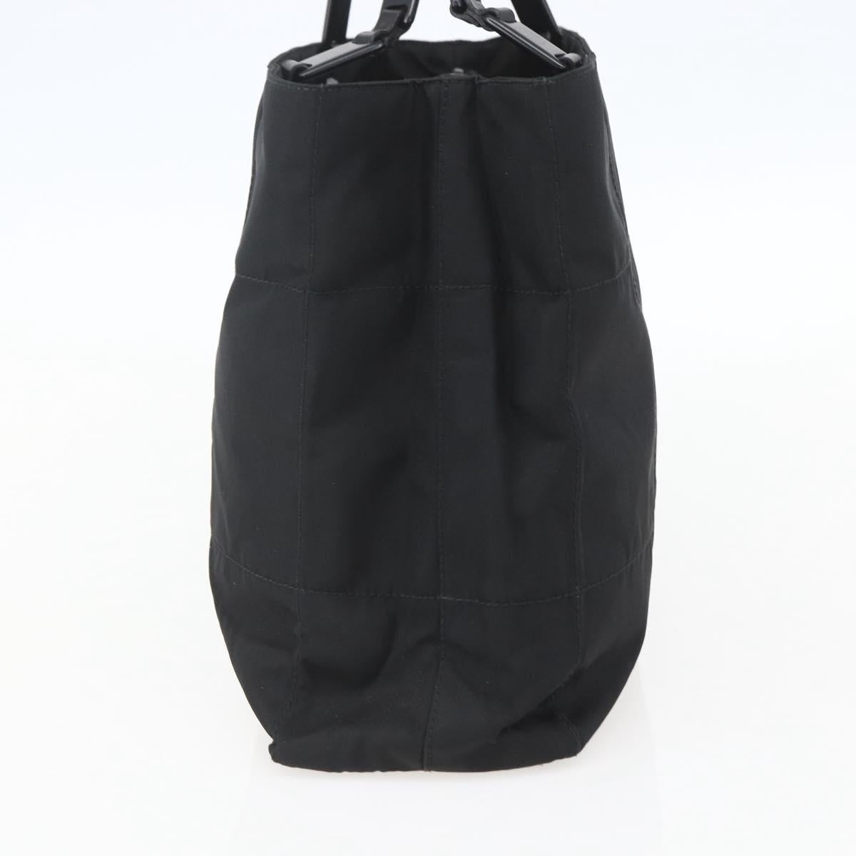 PRADA Shoulder Bag Nylon Black Silver Auth 156948