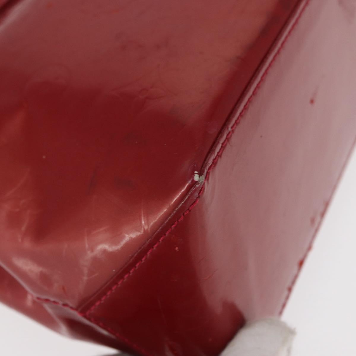 LOUIS VUITTON Vernis Wilshire PM Hand Bag Pomme D'amour M93642 LV Auth 156950