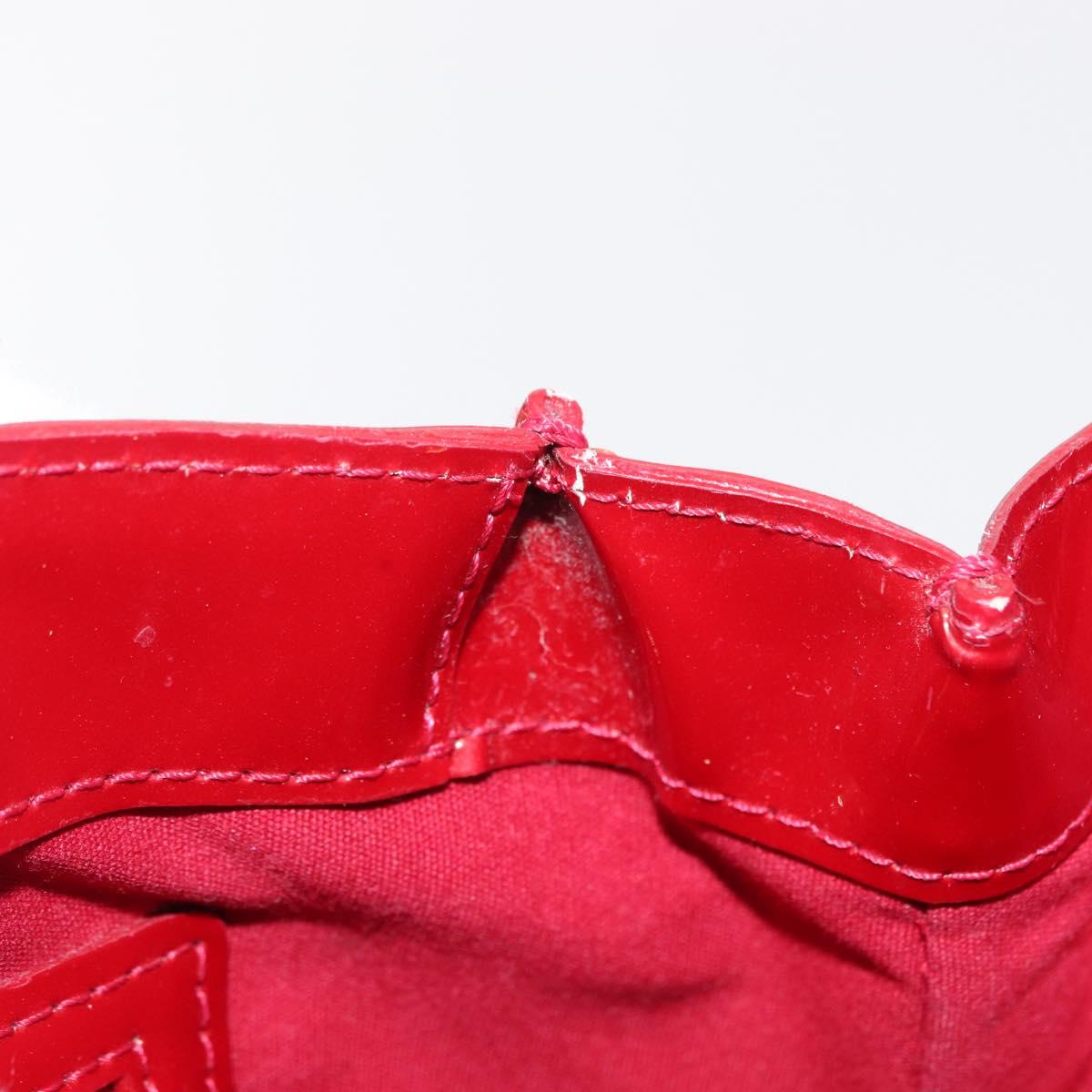 LOUIS VUITTON Vernis Wilshire PM Hand Bag Pomme D'amour M93642 LV Auth 156950