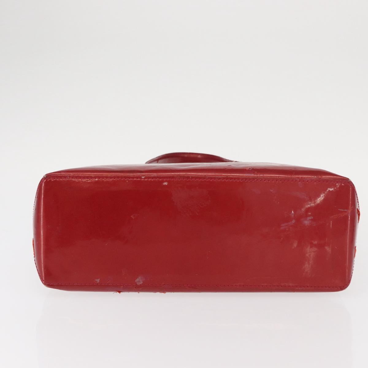 LOUIS VUITTON Vernis Wilshire PM Hand Bag Pomme D'amour M93642 LV Auth 156950