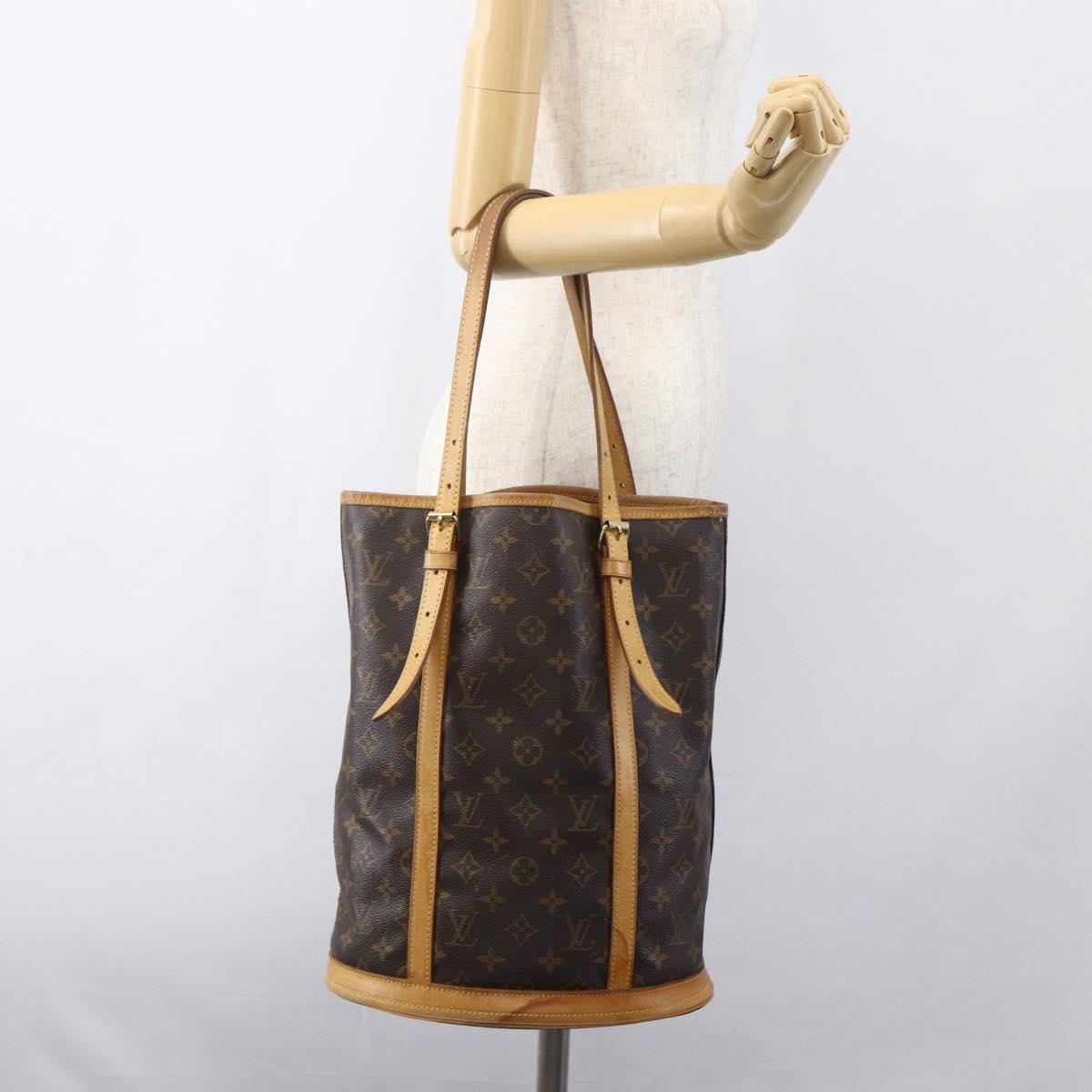 LOUIS VUITTON Monogram Bucket GM Shoulder Bag M42236 LV Auth 156957