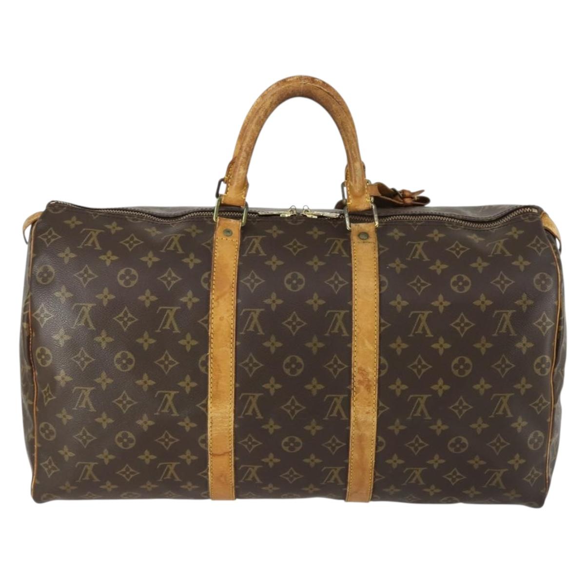 LOUIS VUITTON Monogram Keepall 50 Boston Bag M41426 LV Auth 156961